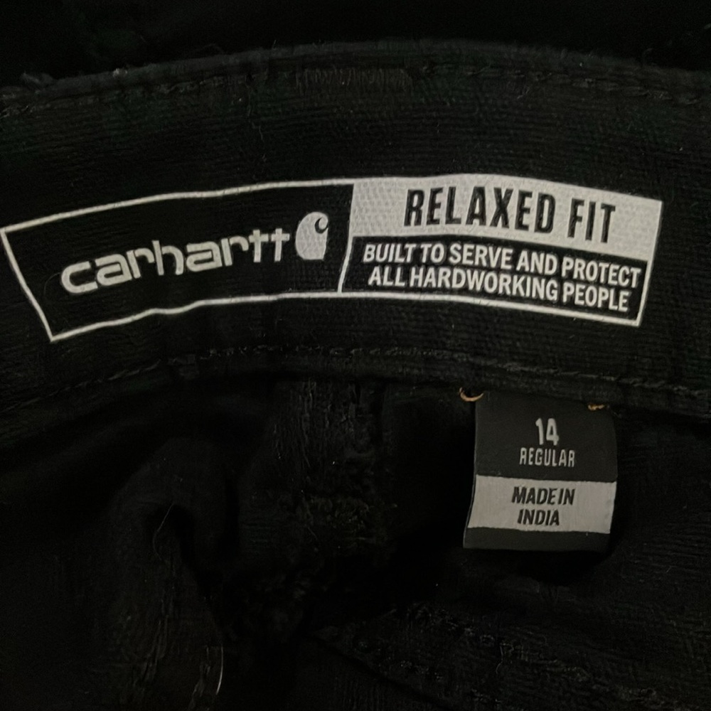 Carhartt Size 14 Regular Relaxed Fit Work Pants Black Womens - Picture 5 of 7